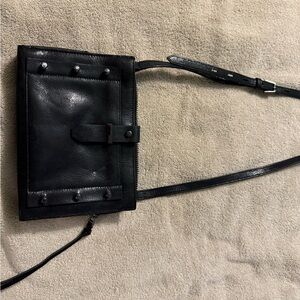 Botkier NY Black Leather Crossbody with Gunmetal - Barely used, very clean